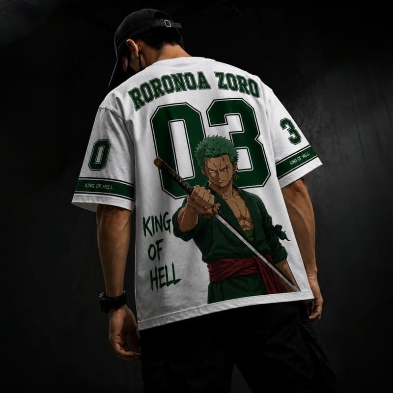 Anime Merchandise Shirt - One Piece Roronoa Zoro Trendy Jersey