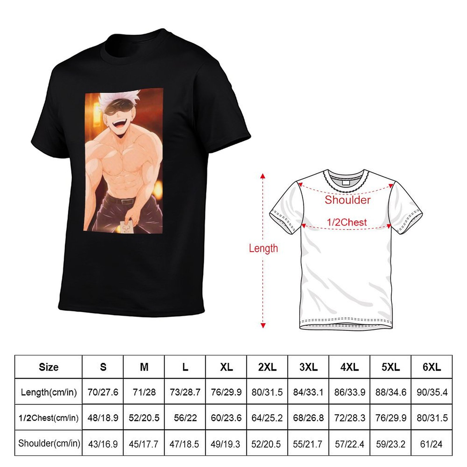 Gojo Satoru Merchandise T-Shir - Anime Merchandise China review and price